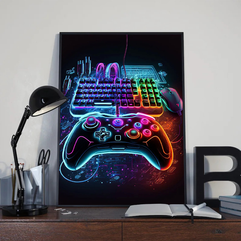 Modern Neon Pop Cool Gaming Wa - Esports Gaming Houses review and price