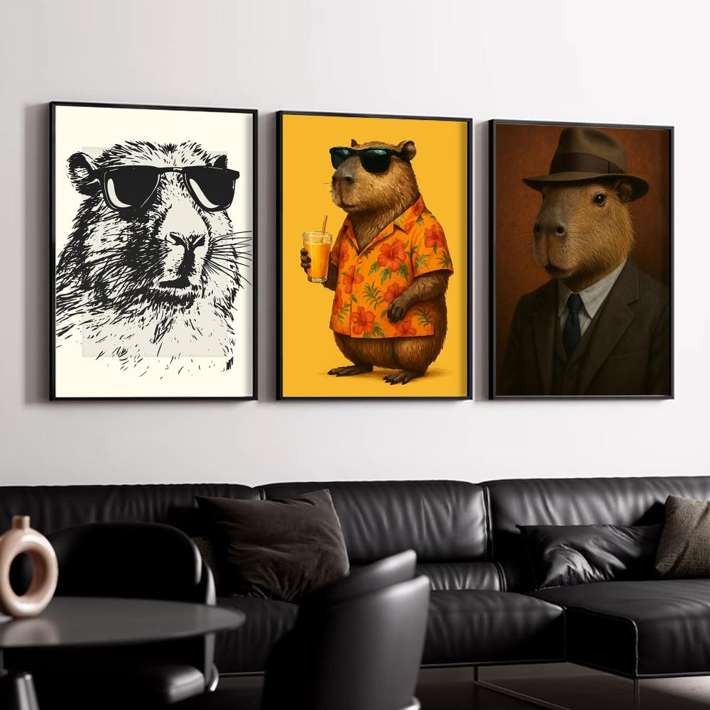 Sunglasses Capybara Print Wall - Esports Gaming Wallpaper review and price