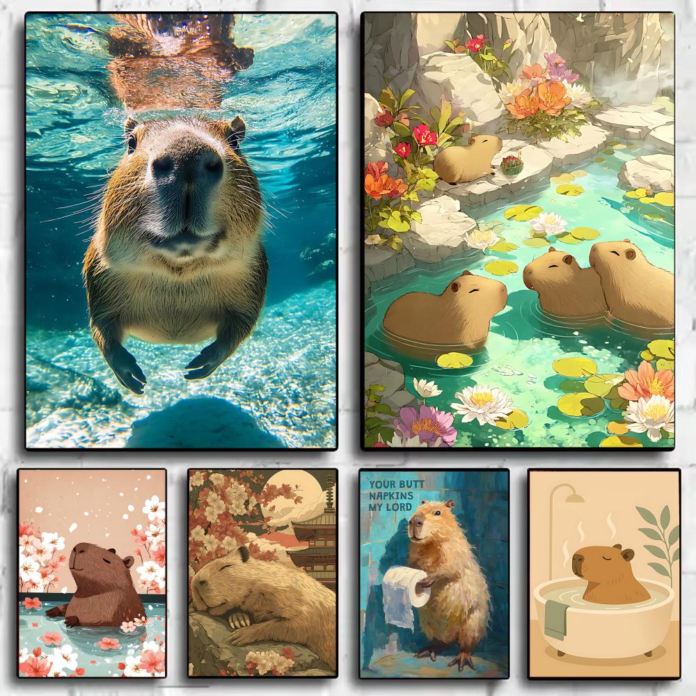 Healing Capybara Poster Art Po - Esports Gaming Wallpaper review and price