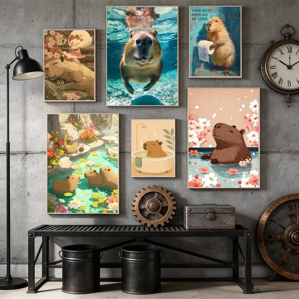 Healing Capybara Poster Art Po - Esports Gaming Wallpaper review and price