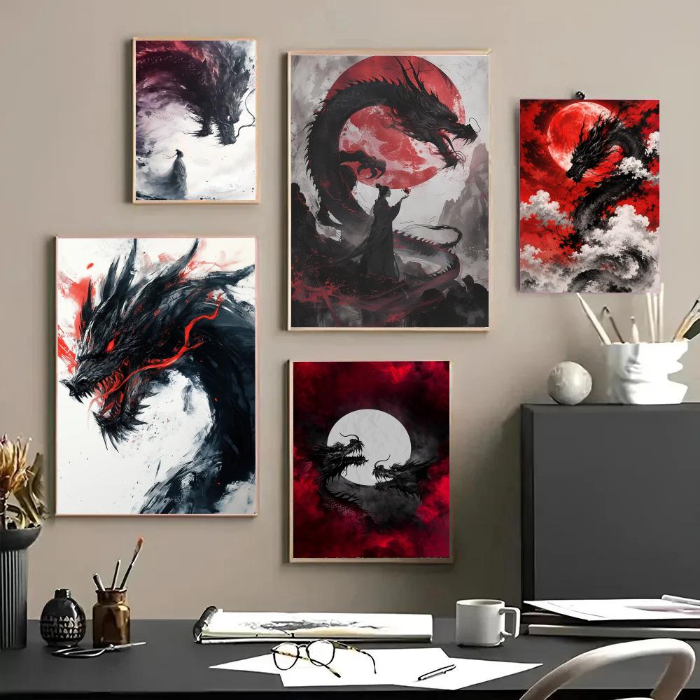 Black Dragon Poster Waterproof - Esports Gaming Wallpaper review and price