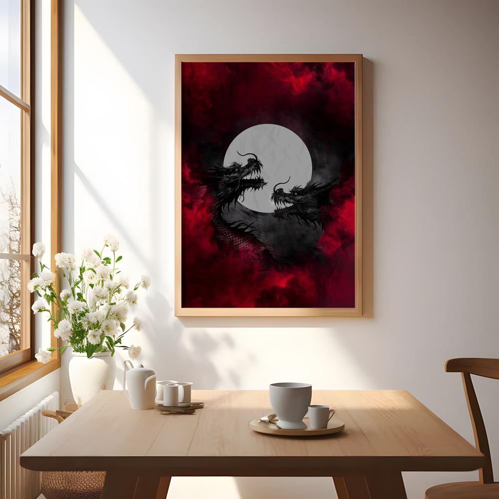 Black Dragon Poster Waterproof - Esports Gaming Wallpaper review and price