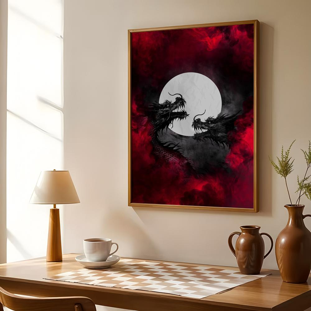 Black Dragon Poster Waterproof - Esports Gaming Wallpaper review and price