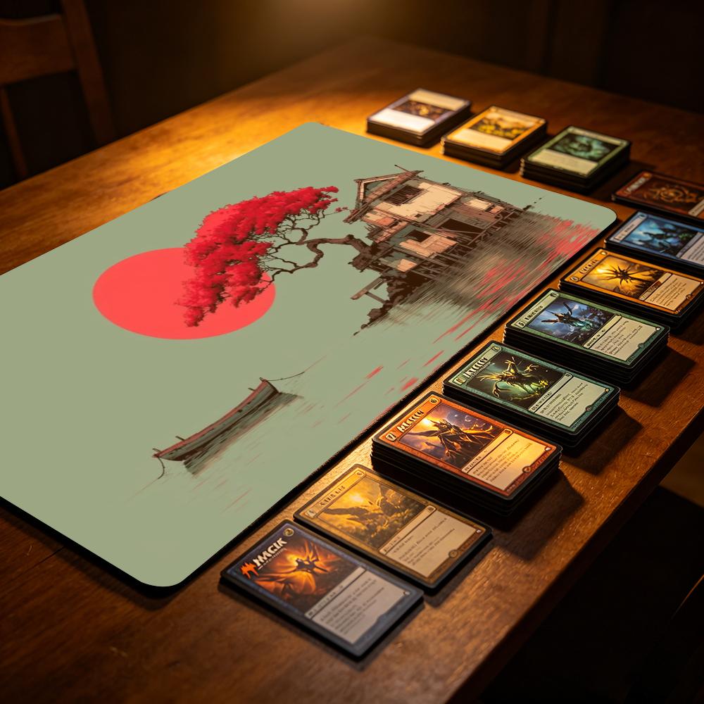 Ukiyo‑e Landscape TCG Playmat  - Esports Gaming Houses review and price